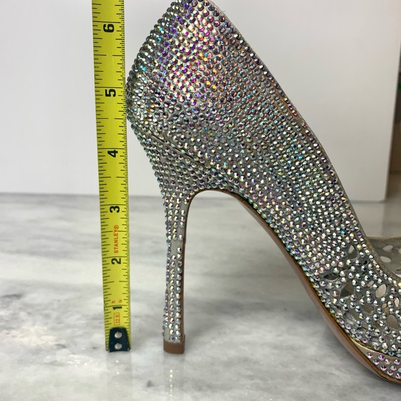 Francesco Sacco Embellished Silver Raso Argento 1811 Pumps - Picture 15 of 16